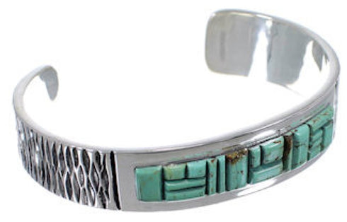 Turquoise Southwest Genuine Sterling Silver Cuff Bracelet CX49918